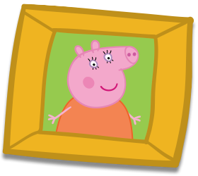 framed picture of Mummy Pig