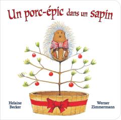 Un porc-épic dans un sapin