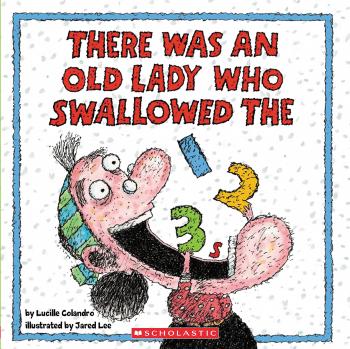 Book cover for There Was an Old Lady Who Swallowed the 123s