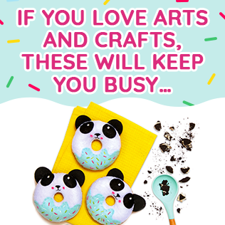 If you love arts and crafts, these will keep you busy… 